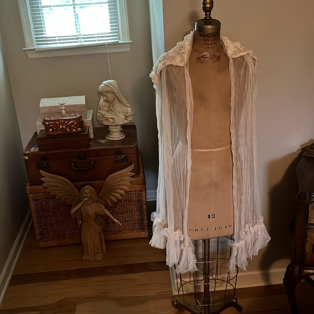 Paisley Road Off White Fringe Decor Accent
